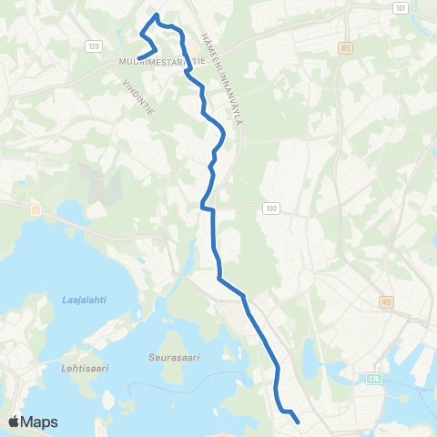 HSL Elielinaukio-Haaga-Kannelmäki map