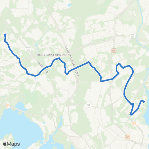 HSL Arabia-Oulunkylä-Maunula-Pohjois-Haaga-Konala-Uusmäki map