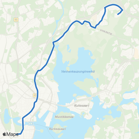 HSL Rautatientori-Viikki-Latokartano map