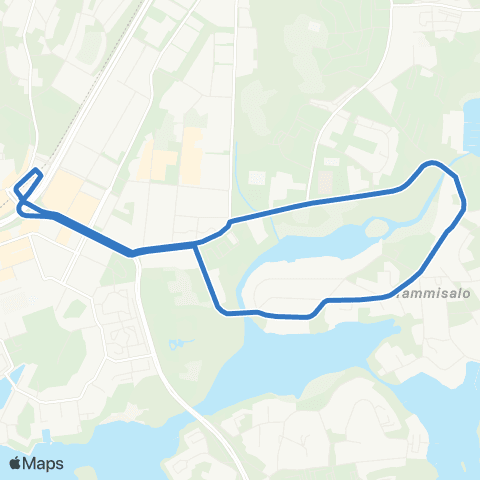 HSL Herttoniemi(M)-Tammisalo-Herttoniemi(M) map