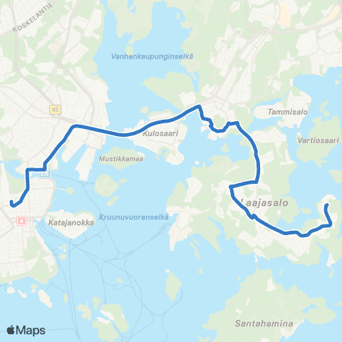 HSL Herttoniemi(M)-Jollas map