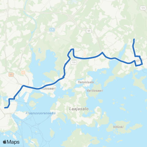 HSL Vuosaari (M)-Aurinkolahti-Vuosaaren satama map