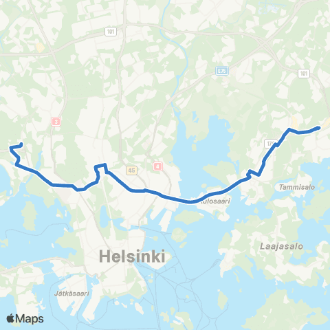 HSL Itäkeskus(M)-Pasila-Munkkivuori map