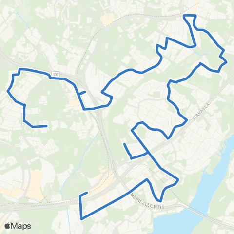 HSL Itäkeskus (M)-Myllypuro map