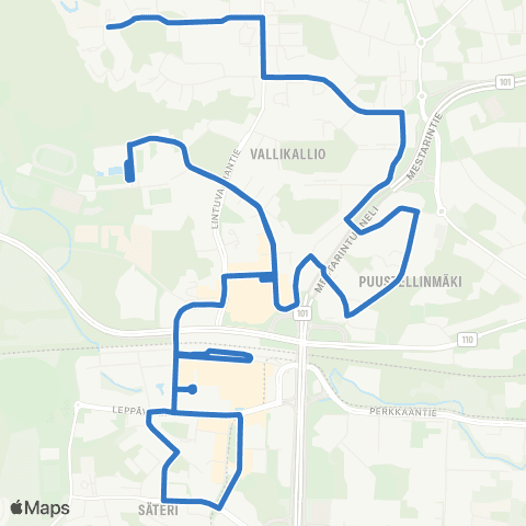 HSL Leppävaara-Lintukorpi map