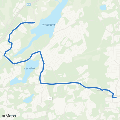HSL Leppävaara-Viherlaakso-Vanhakartano map
