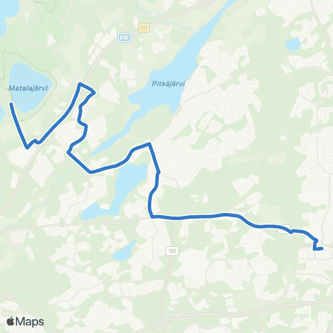 HSL Leppävaara-Viherlaakso-Järvenperä-Högnäs map