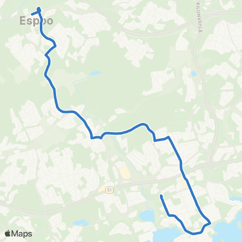 HSL Tiistilä-Matinkylä (M)-Olari-Espoon keskus map