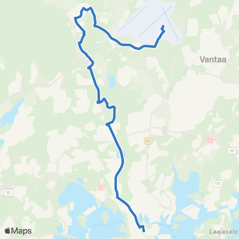 HSL Elielinaukio-Kivistö map