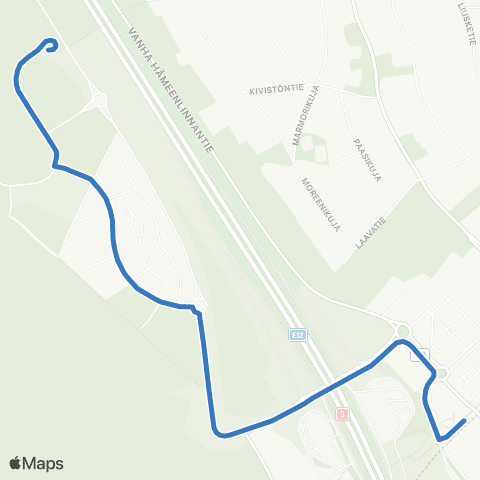 HSL Kivistö-Keimolanmäki map
