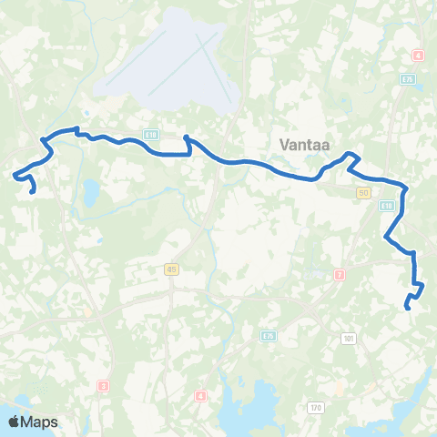 HSL Mellunmäki-Martinlaakso map