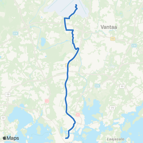 HSL Rautatientori-Kartanonkoski-Lentoasema map