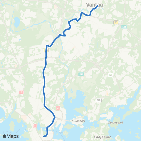 HSL Rautatientori-Siltamäki-Suutarila-Tikkurila map
