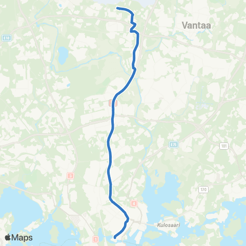 HSL Hakaniemi-Tammisto-Aviapolis map