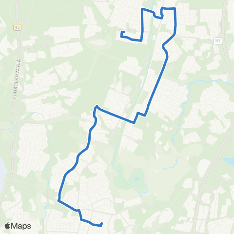 HSL Tikkurila-Koivukylä-Korso-Kulomäki map