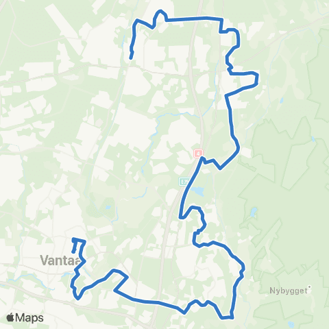 HSL Tikkurila-Sotunki-Nikinmäki-Leppäkorpi-Korso map