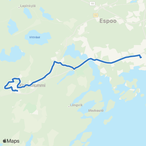 HSL Matinkylä (M)-Masala-Kirkkonummi map