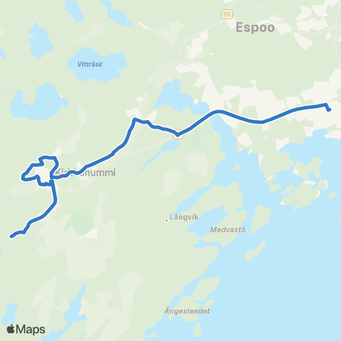 HSL Matinkylä (M)-Masala-Kirkkonummi-Kantvik map