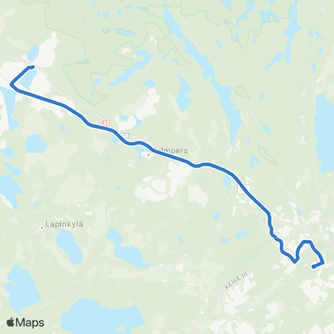 HSL Espoon keskus-Muurala-Kolmperä-Kolmiranta-Veikkola map