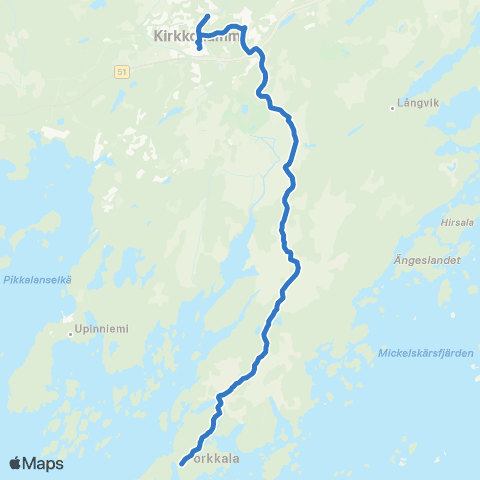 HSL Kirkkonummi-Porkkala map
