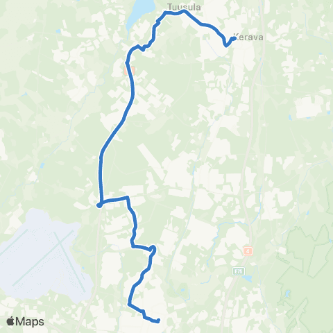 HSL Tikkurila-Leinelä-Hyrylä-Kerava map