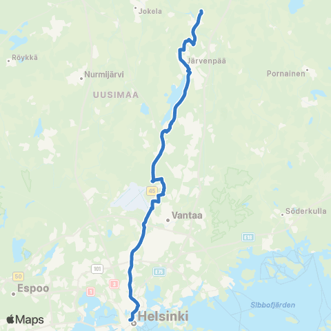 HSL Hyrylä-Järvenpää-Kellokoski map