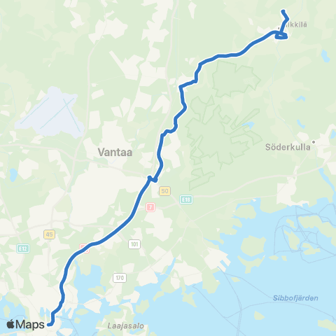 HSL Rautatientori-Jokivarsi-Nikkilä map
