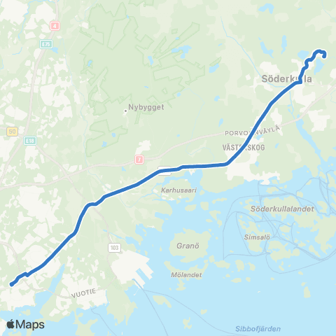 HSL Itäkeskus–Söderkulla–Taasjärvi map