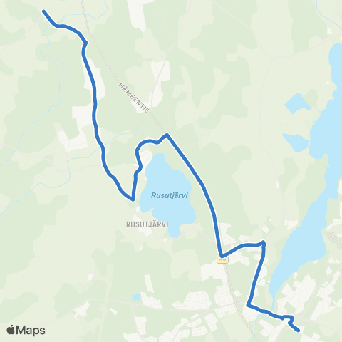 HSL Hyrylä-Paijala-Rusutjärvi-Rannikonmäki map