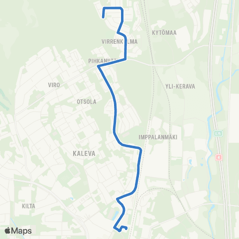 HSL Keravan asema-Virrenkulma map
