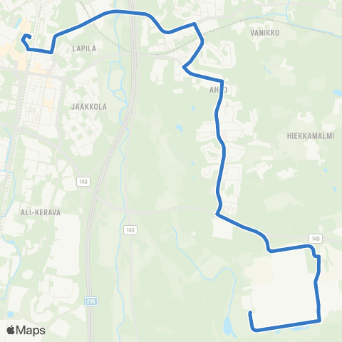 HSL Keinukallio-Sorsakorpi-Keravan asema map