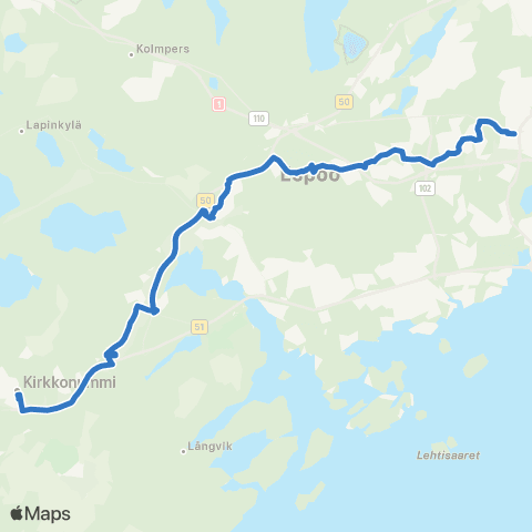 HSL Leppävaara-Kauklahti map