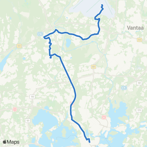 HSL Elielinaukio-Myyrmäki-Ylästö-Lentoasema map