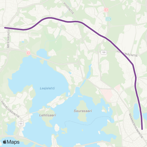 HSL Helsinki-Leppävaara map