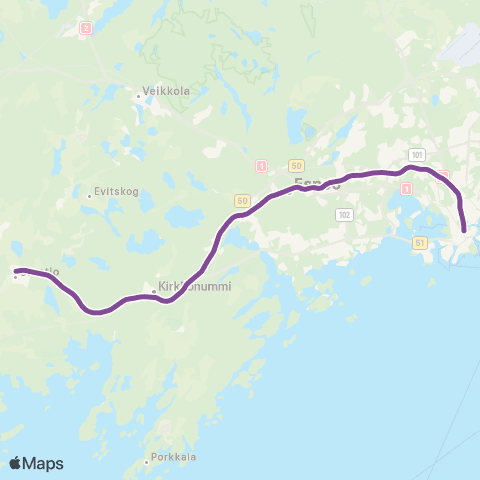 HSL Helsinki-Kirkkonummi map