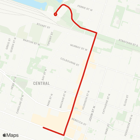 HSR Canada Day Shuttle map