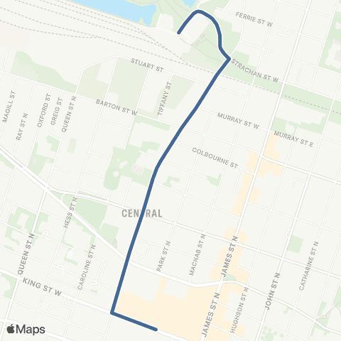 HSR Waterfront Shuttle map