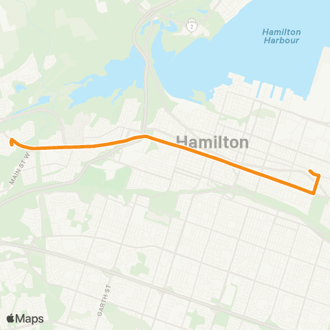 HSR Tiger-Cats Express map