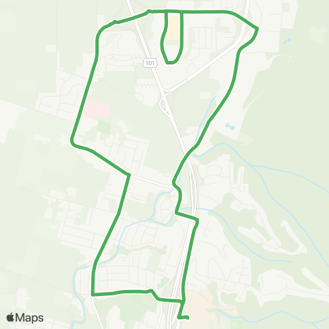 Arcata & Mad River Transit System Arcata Green & Gold Loop map