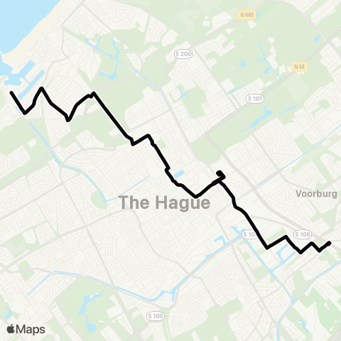 HTM Zuiderstrand - Voorburg Station map