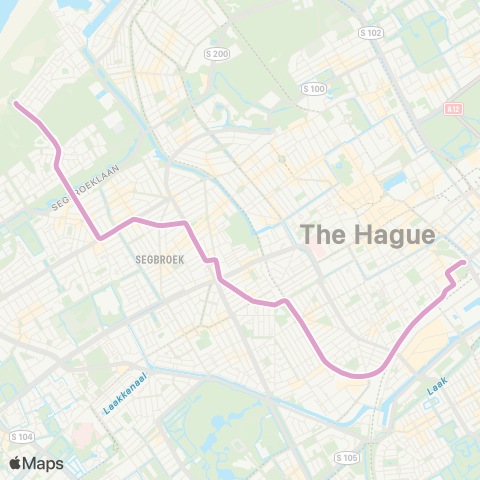 HTM Den Haag Duindorp - Station Den Haag HS map