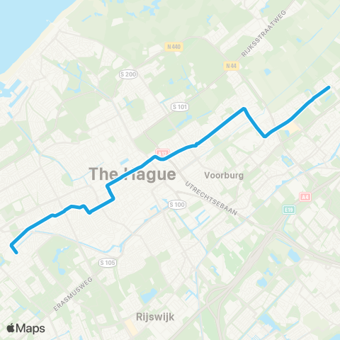 HTM Den Haag Leyenburg - Leidschendam Noord map