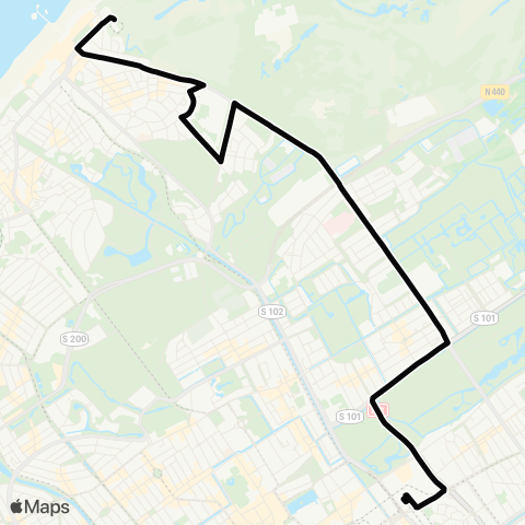 HTM Centraal Station - Scheveningen Noord map