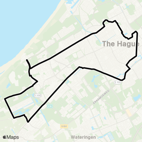 HTM Nachtlijn 3: Kijkduin - Loosduinen map