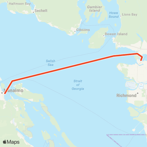 Hullo Nanaimo - Vancouver map