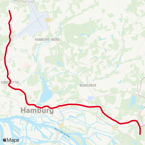 HVV Niendorf Nord > Hauptbahnhof Nord > Mümmelmannsberg map