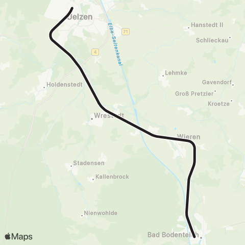 HVV Uelzen > Braunschweig map
