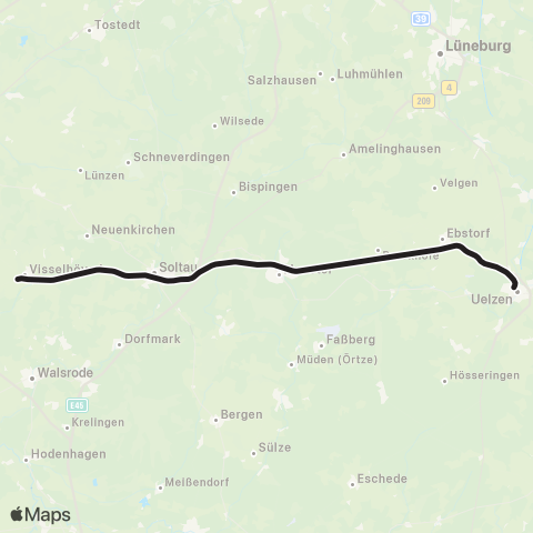 HVV Bremen > Soltau > Uelzen map