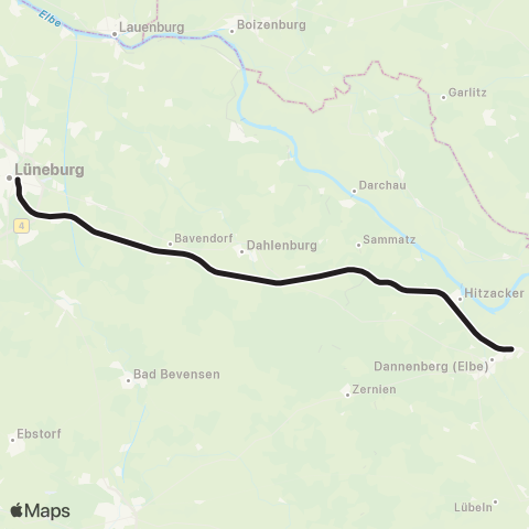 HVV Lüneburg > Dannenenberg map