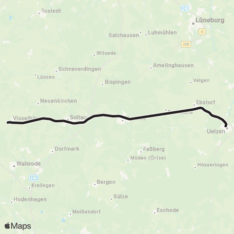 HVV Bremen > Soltau > Uelzen map